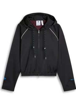 Hooded satin jacket