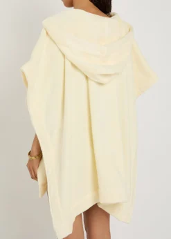 Hooded terry beach poncho