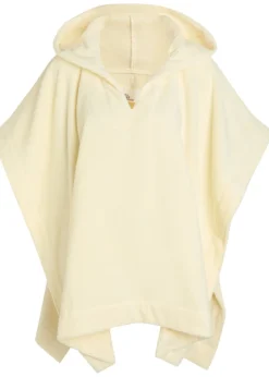 Hooded terry beach poncho
