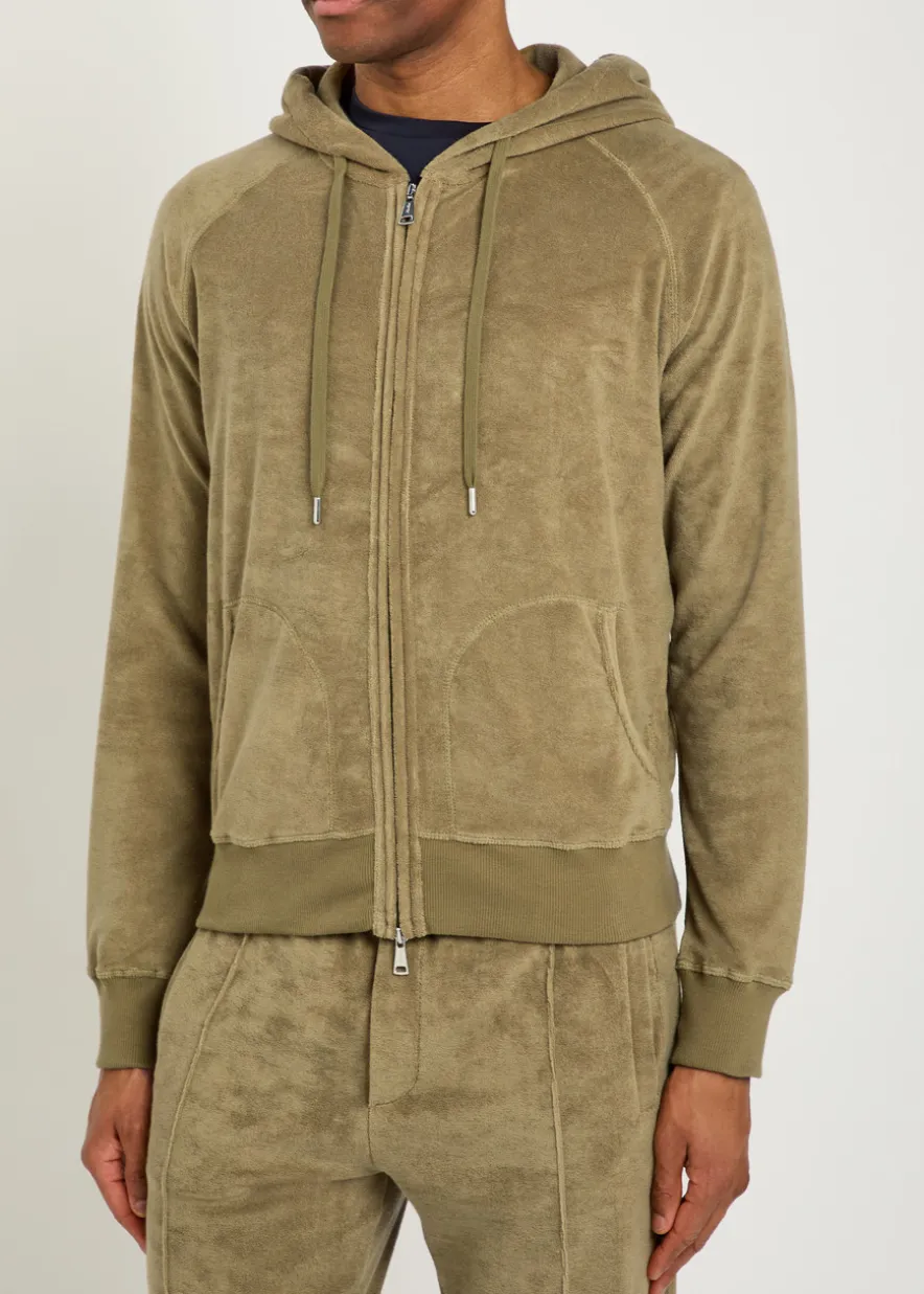 Hooded terry jumper
