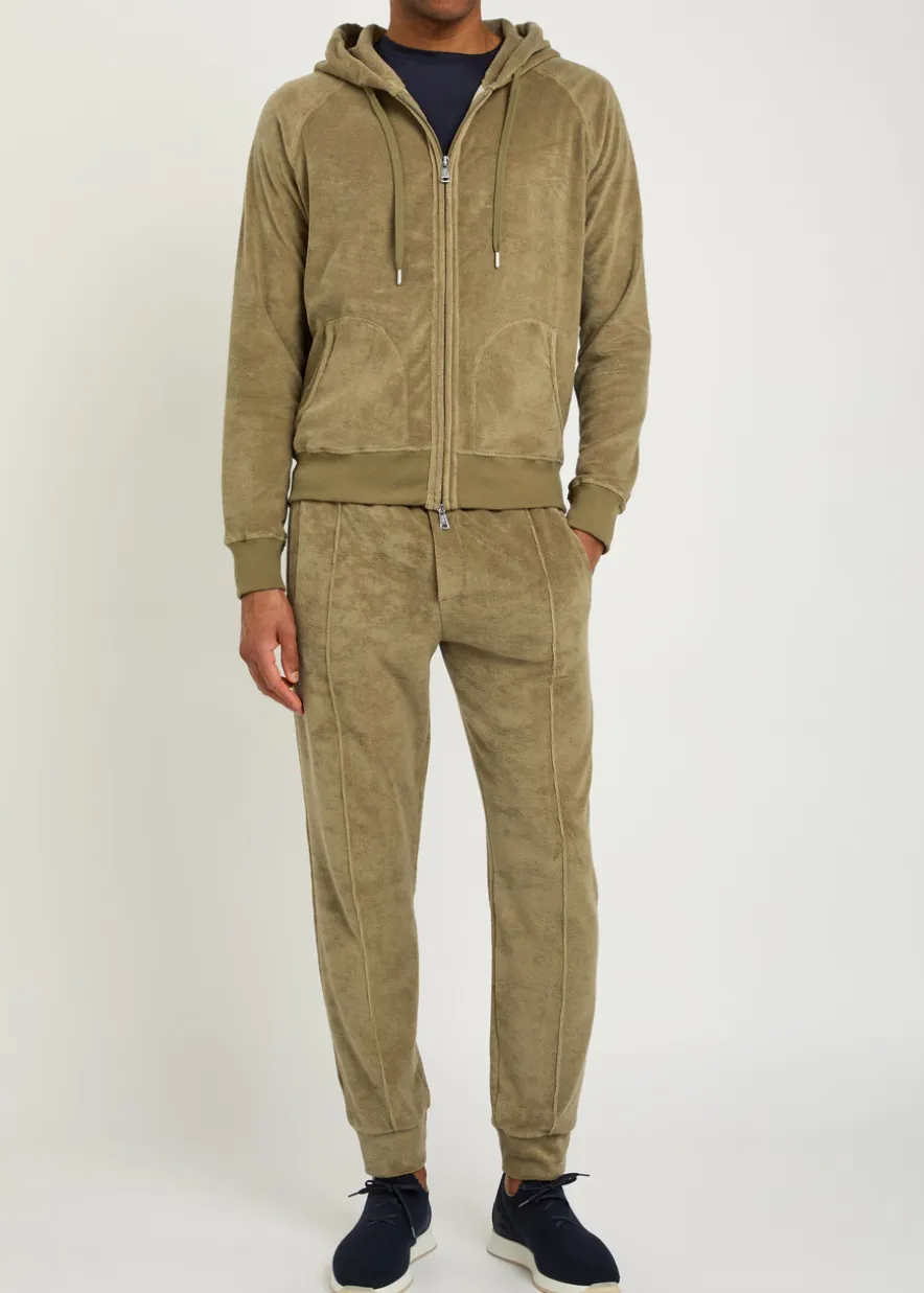 Hooded terry jumper