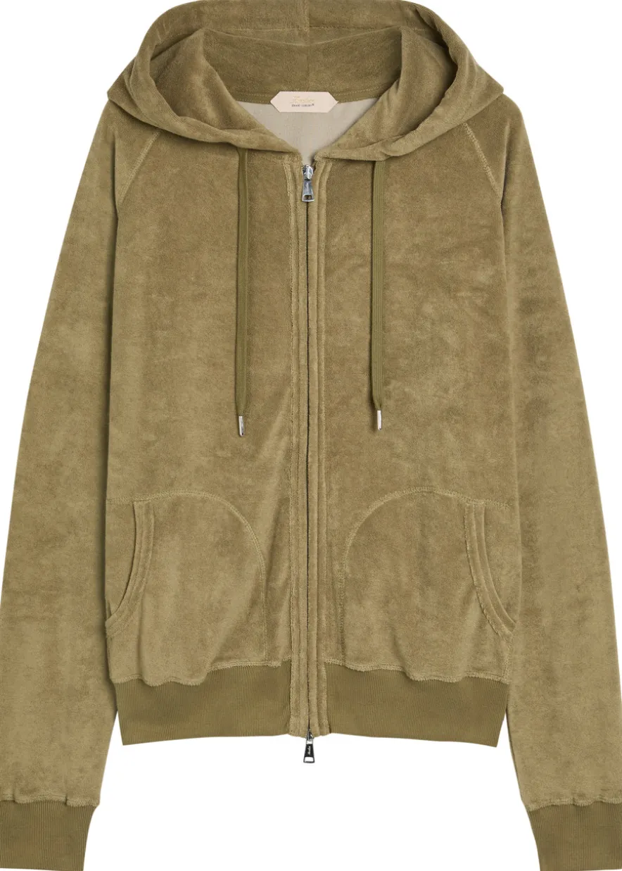 Hooded terry jumper