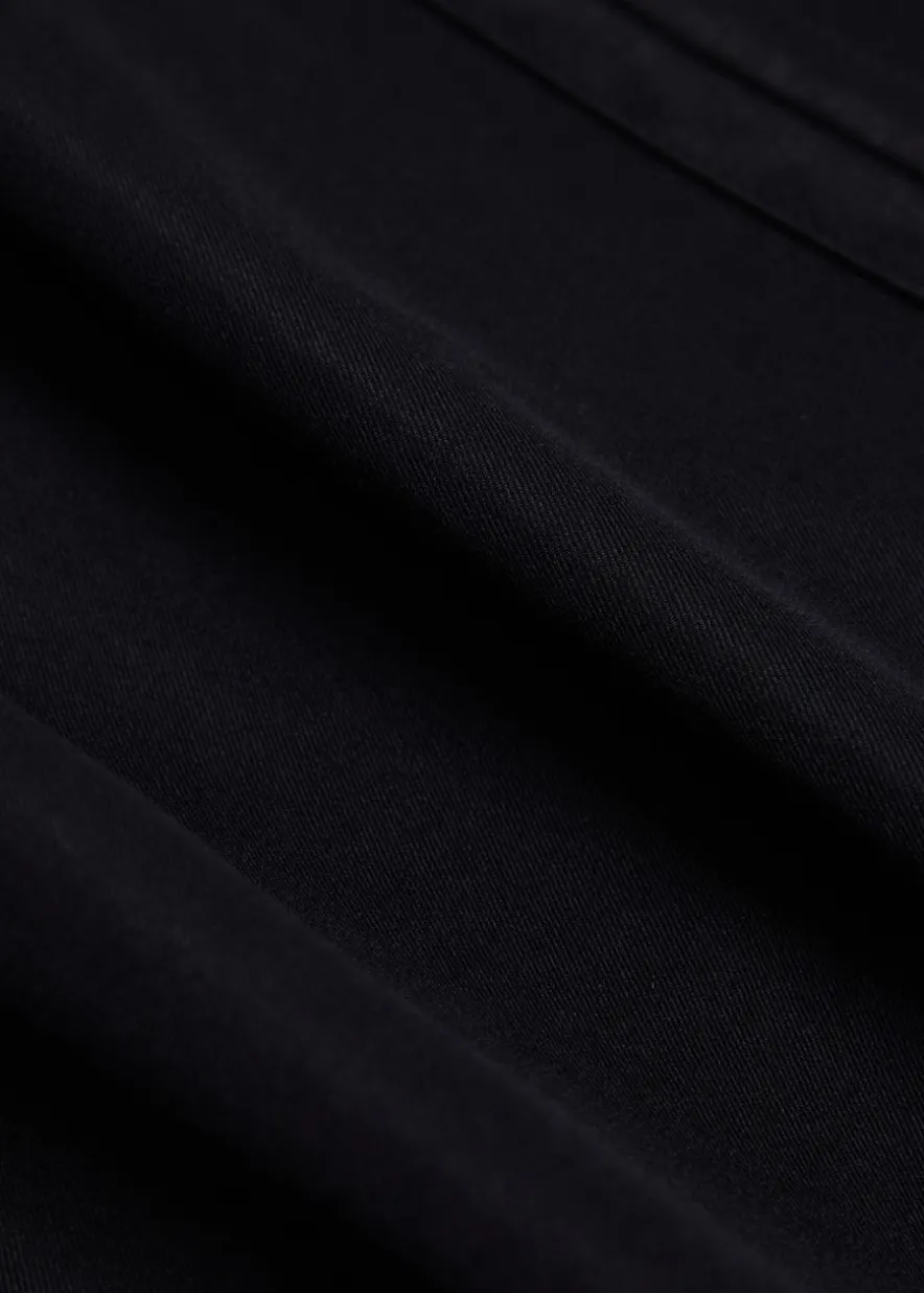 Hooded twill parka coat