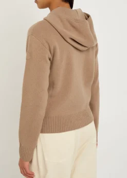 Hooded wool and cashmere-blend cardigan