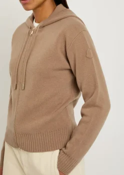 Hooded wool and cashmere-blend cardigan