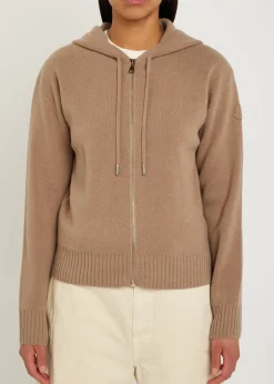 Hooded wool and cashmere-blend cardigan