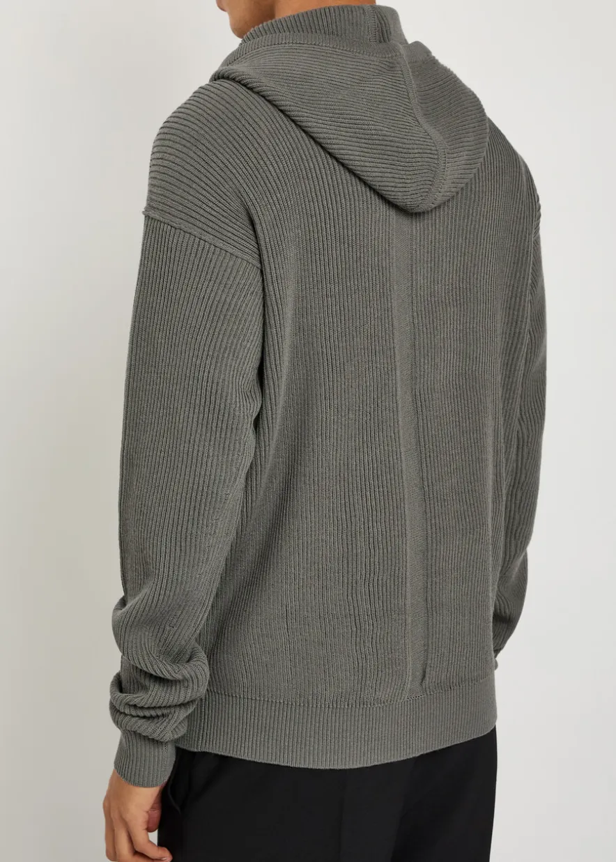 Hooded wool jumper