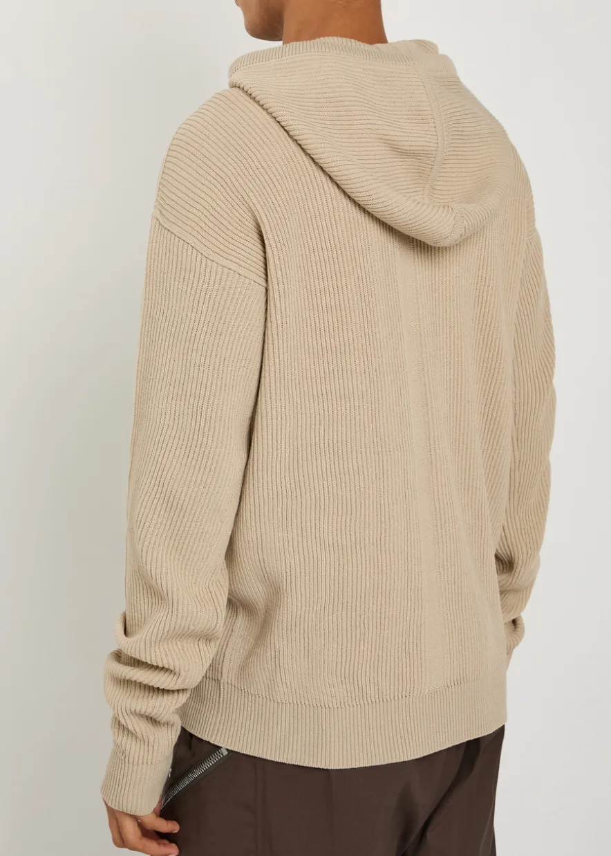 Hooded wool jumper
