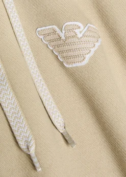 Hooded zip-through piqué cotton-blend sweatshirt