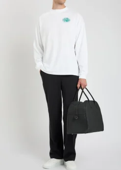 Horizon printed long-sleeve cotton T-shirt
