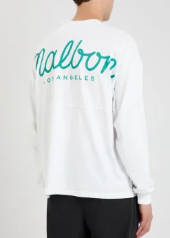 Horizon printed long-sleeve cotton T-shirt