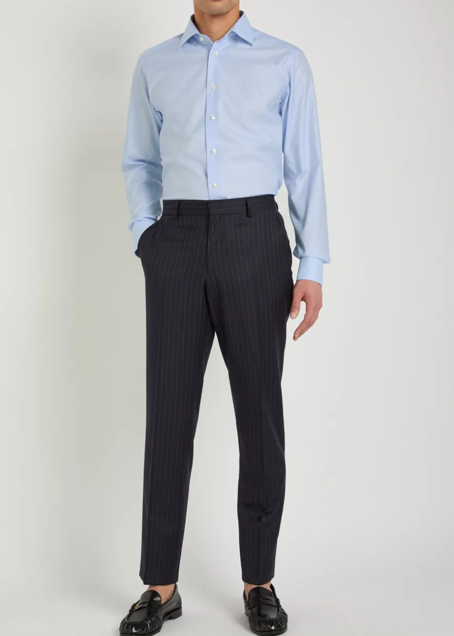 Houndstooth cotton-twill shirt