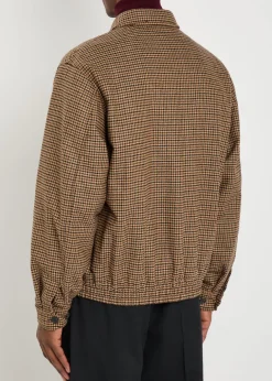 Houndstooth-jacquard woven jacket