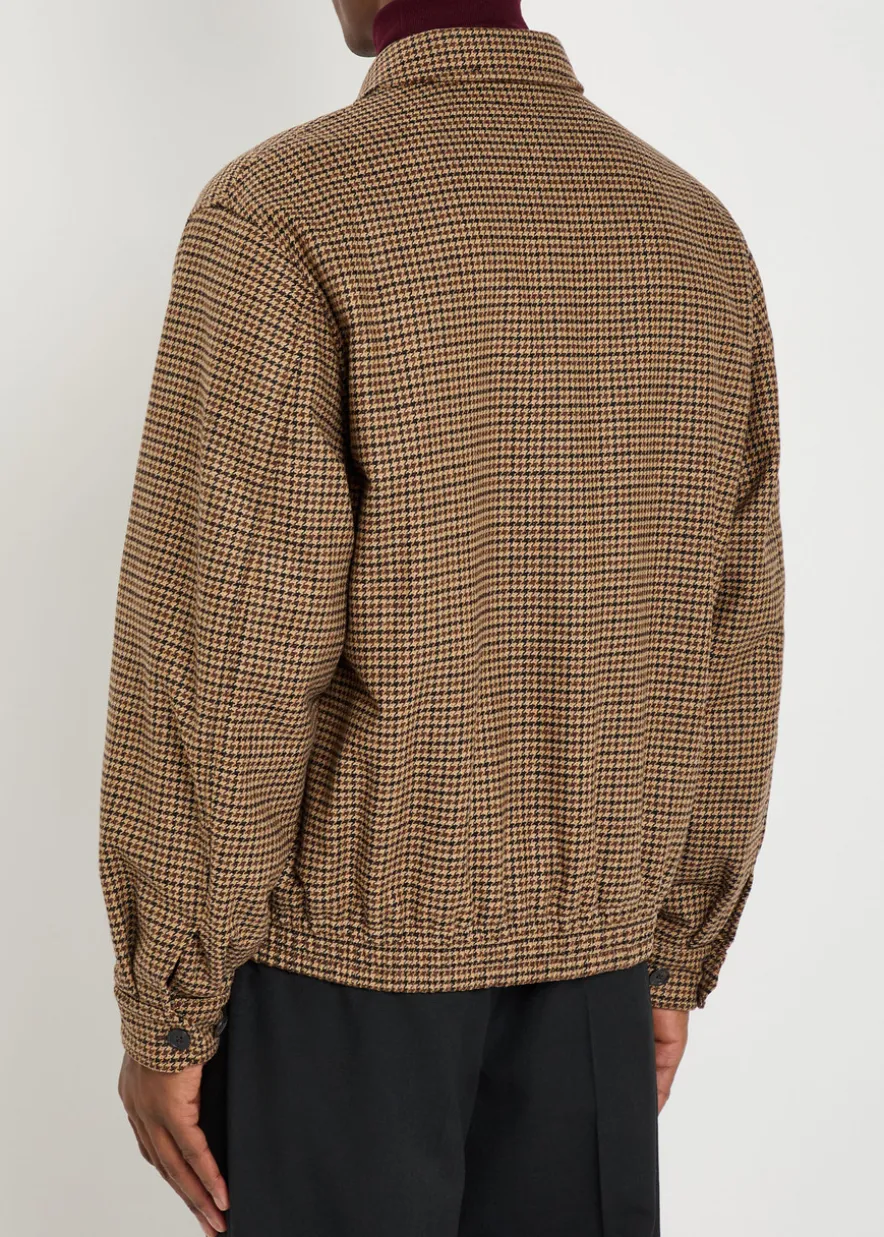 Houndstooth-jacquard woven jacket