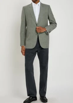Houndstooth wool blazer