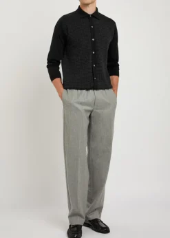 Houndstooth wool cardigan