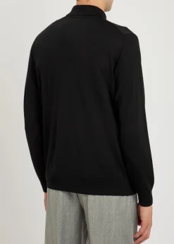 Houndstooth wool cardigan