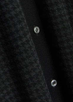 Houndstooth wool cardigan