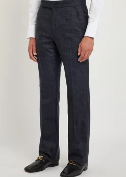 Houndstooth wool trousers
