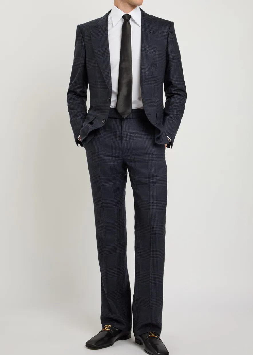 Houndstooth wool trousers