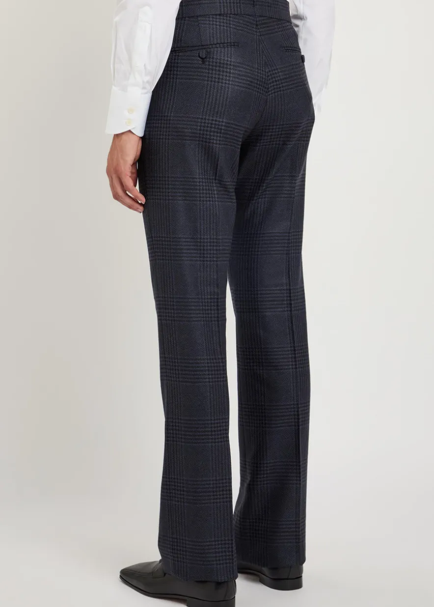 Houndstooth wool trousers