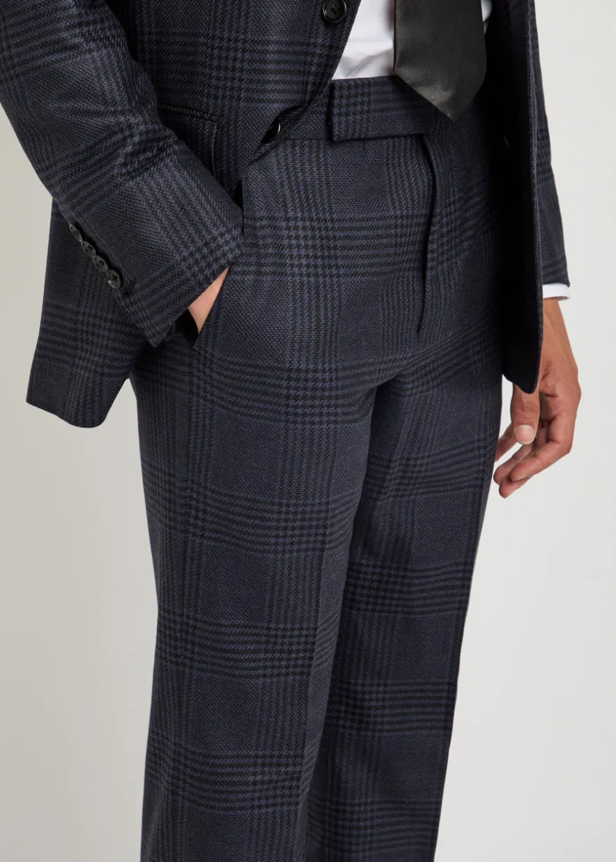 Houndstooth wool trousers