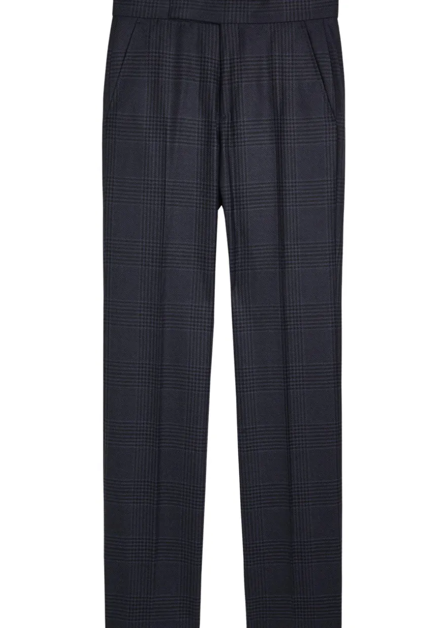 Houndstooth wool trousers