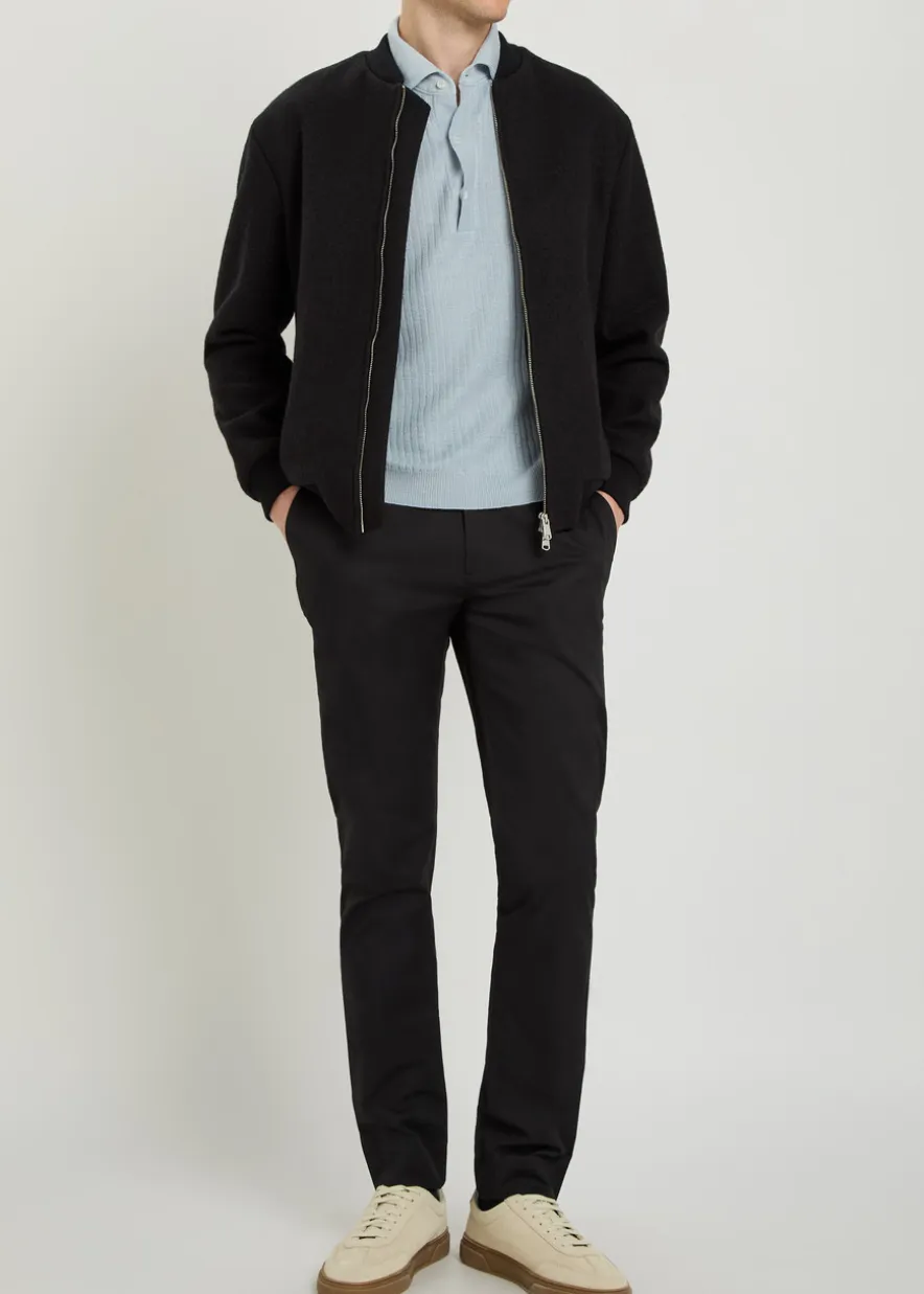 24 Hour slim-leg cotton-blend trousers