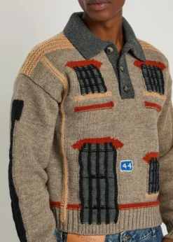 House wool polo jumper