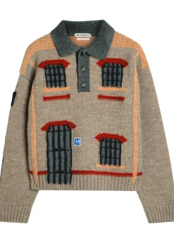 House wool polo jumper