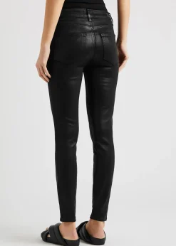 Hoxton Ankle black coated skinny jeans