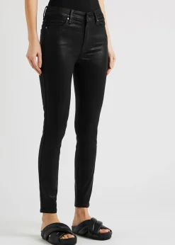 Hoxton Ankle black coated skinny jeans