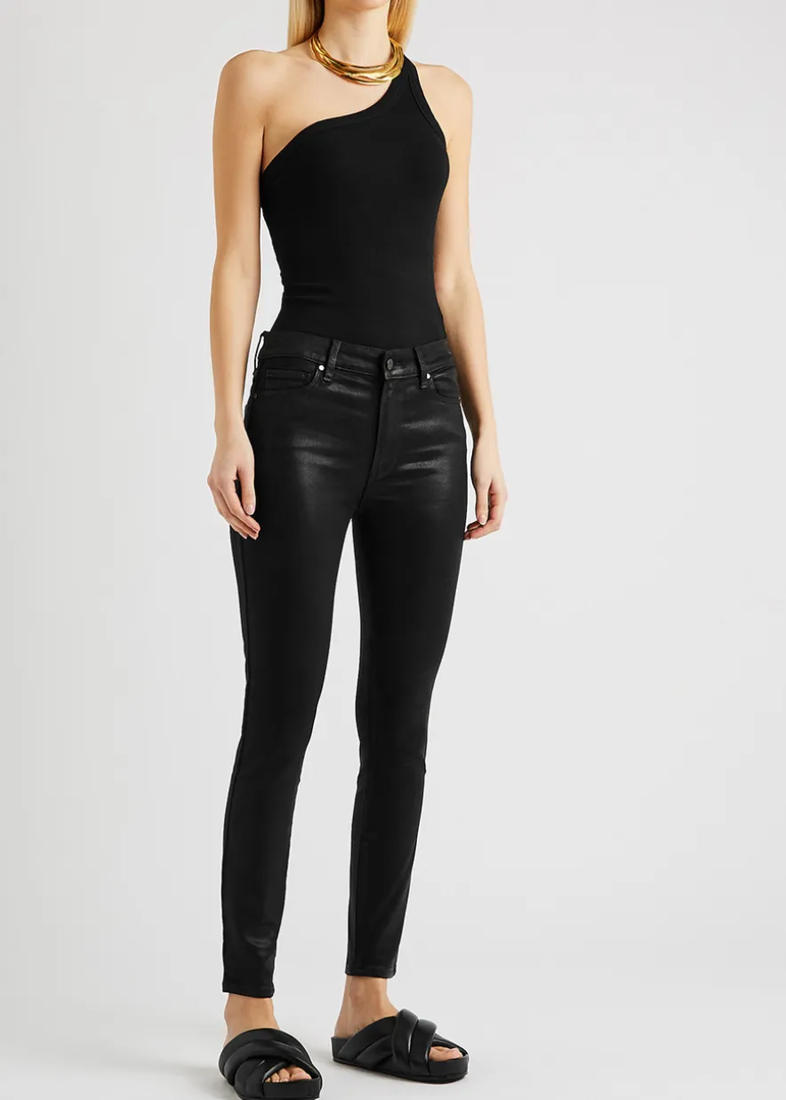 Hoxton Ankle black coated skinny jeans