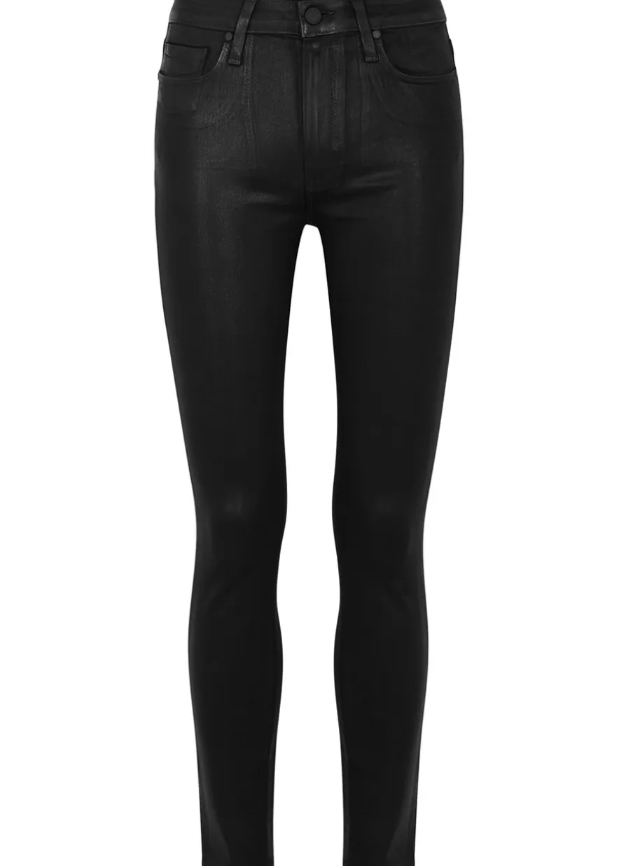 Hoxton Ankle black coated skinny jeans