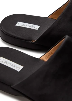 Hugh satin slippers