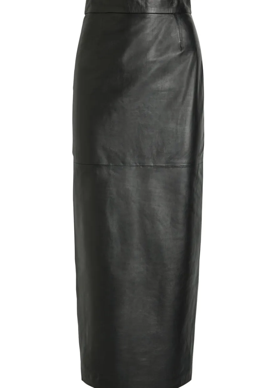 Huguette leather maxi skirt