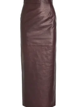 Huguette leather maxi skirt