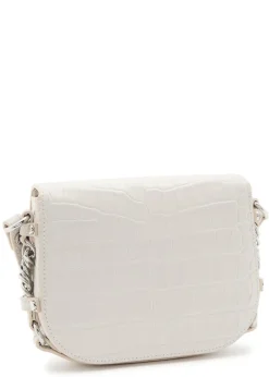 Hunter crocodile-effect leather cross-body bag