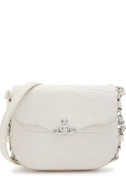 Hunter crocodile-effect leather cross-body bag