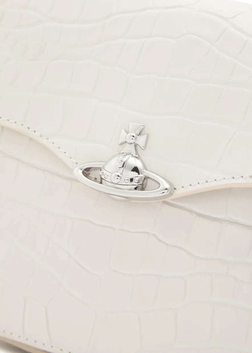 Hunter crocodile-effect leather cross-body bag