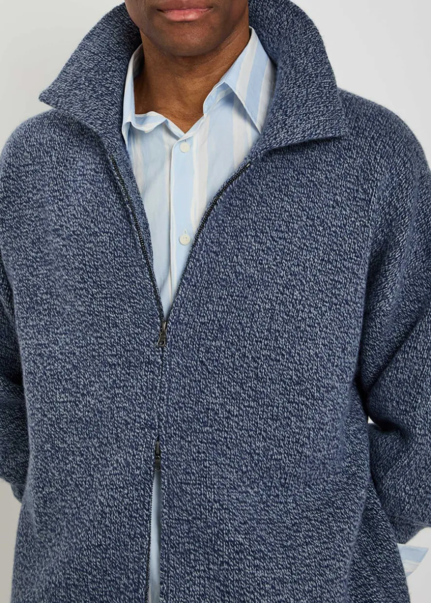 Hunter zip-through cashmere jacket