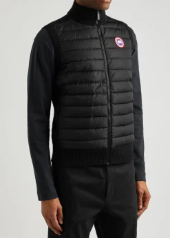 Hybridge Knit quilted shell gilet