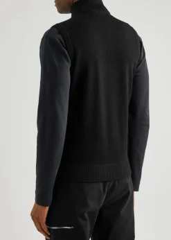 Hybridge Knit quilted shell gilet