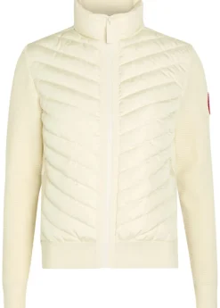 Hybridge padded shell and wool-knit jacket