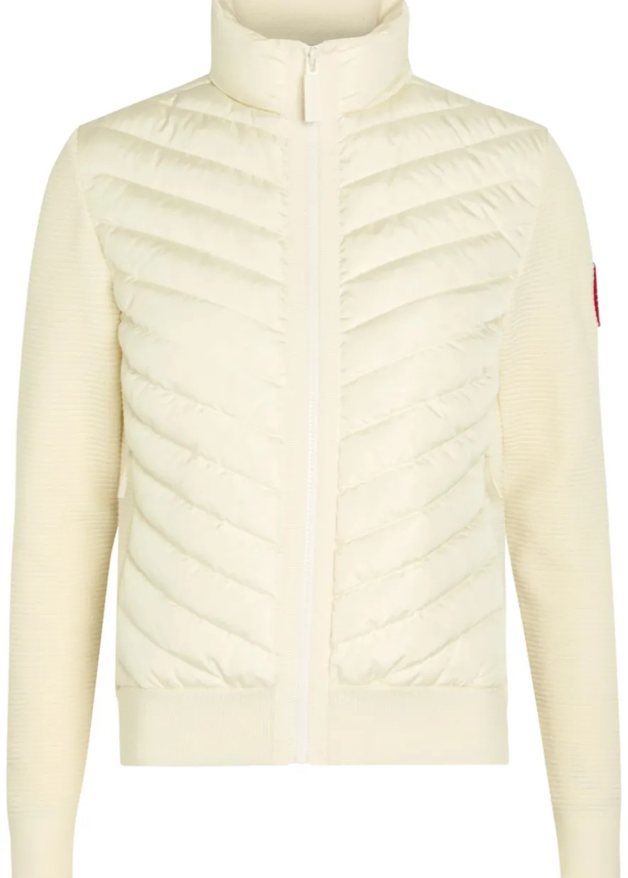 Hybridge padded shell and wool-knit jacket