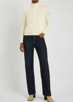 Hybridge padded shell and wool-knit jacket