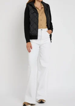 HyBridge quilted shell and wool jacket