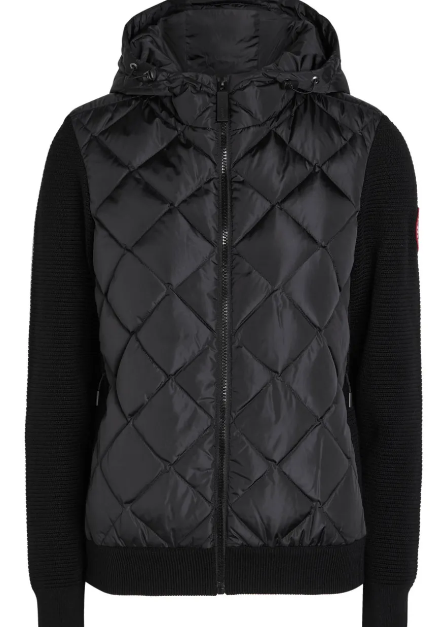 HyBridge quilted shell and wool jacket