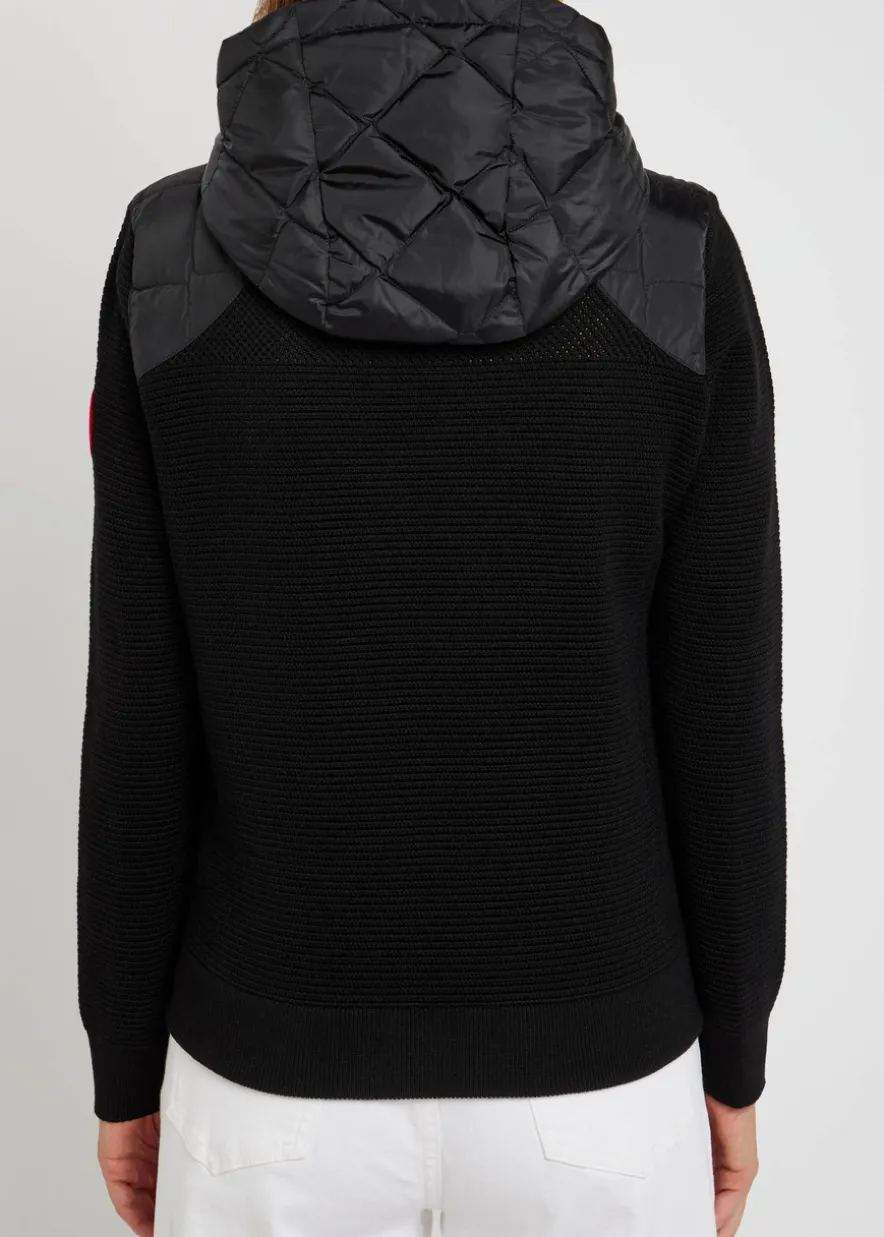 HyBridge quilted shell and wool jacket