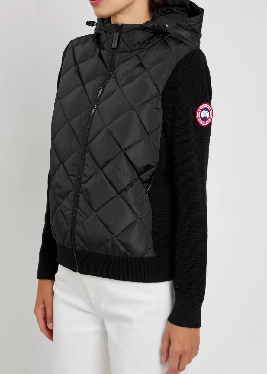 HyBridge quilted shell and wool jacket